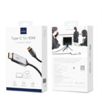 Wiwu X9 Type-C To Hdmi Male Coaxial Cable Nylon Aluminum Type-C to HDMI Audio Cable Adapter - Image 2