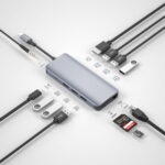 WiWU Alpha 12 in 1 Type C Hub Adapter USB C To USB 3.0 HDMI Lan Card Reader Notebook Dongle for Macbook Notebook - Image 2