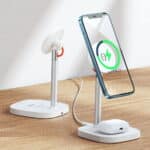 Mcdodo 2 In 1 Desktop Wireless Charger Stand For iPhone Airpods (CH-7340) - Image 2
