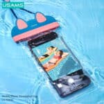 Usams US-YD010 IP68 Waterproof Mobile Bag Swimming Dry Bag Underwater Pouch Upto 7 Inch - Image 2