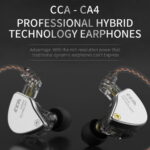 CCA CA4 Hybrid Dynamic and Balanced Armature Earphones - Image 2