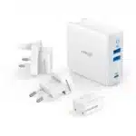 Anker PowerPort III 3-Port 65W Charger with US/UK/EU Plugs