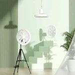 JISULIFE FA17 Outdoor LED Ceiling Fan with Long Tripod Stand - Image 3