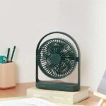 JISULIFE FA19 USB Portable Rechargeable Fan 4000mAH Battery with Type C Charging Port – Green - Image 2