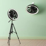 JISULIFE FA17 Outdoor LED Ceiling Fan with Long Tripod Stand - Image 2