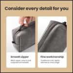 UGeen Electronics Accessories Storage Bag Pouch Leather Storage Organizing Bag for Travel (80359) - Image 6