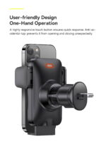 BASEUS Wisdom QI 15W Auto Alignment Car Mount Wireless Charger with Suction Cup - Image 9