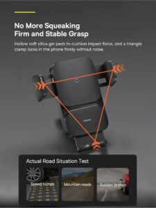 Gadgetoo Baseus Wisdom Qi 15W Auto Alignment Car Mount Wireless Charger With Suction Cup