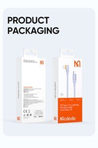 Gadgetoo Mcdodo Ca-1262 Auto Disconnect Usb Type C To Lightning 36W L Type 90 Degree Data Cable 2M