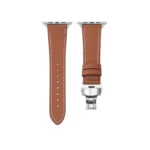 Premium Genuine Leather Watch Band Strap Butterfly Clasp Buckle for 42/44/45mm - Image 3