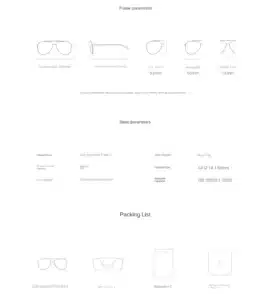Gadgetoo Xiaomi Mijia Pilota Sunglasses Polarized Anti-Uv Screwless Glasses (Msg01Bj)