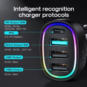 Gadgetoo Joyroom Jr-Cl09 45W 4-Port Car Charger