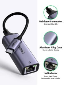 Gadgetoo Ugreen Usb C To Ethernet Adapter Gigabit Rj45