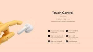 Gadgetoo Qcy T13 Touch Control 4 Microphones Enc Wireless Earphones