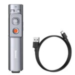 Baseus Orange Dot Wireless Presenter (Red Laser)(Charging) Grey - Image 6