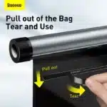 Baseus Car Rear Seat Back Trash Bag Metal Auto Organizer Storage Garbage Bags for Headrest Back Seat Car Accessories - Image 2