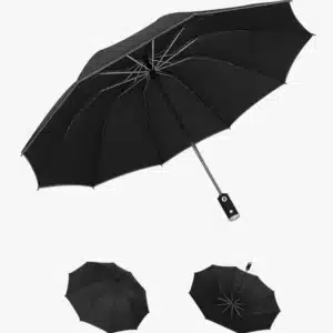 Gadgetoo Xiaomi Automatic Open Close 3 Fold Button Umbrella With Reflective Strip