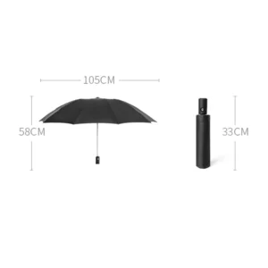 Gadgetoo Xiaomi Automatic Open Close 3 Fold Button Umbrella With Reflective Strip
