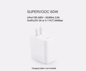 Gadgetoo Oneplus Supervooc 80W Usb Power Adapter