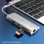 WIWU Alpha A11312H 11-in-1 USB Hub Type-C VGA RJ-45 Dual HDMI Port - Image 3