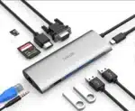WIWU Alpha A11312H 11-in-1 USB Hub Type-C VGA RJ-45 Dual HDMI Port - Image 2