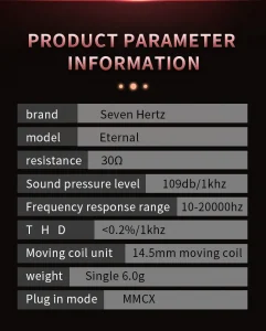 Gadgetoo 7Hz Eternal 14.5 Dynamic Driver Iem Earphone