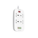 LDNIO SC4407 Defender Series Power Extension Cord 4 Power Socket 4 Usb 2500W - Image 2