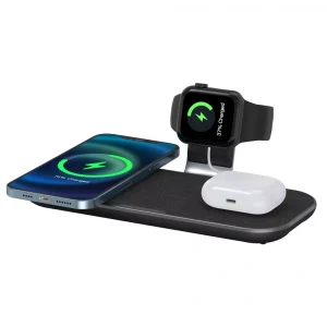 Gadgetoo Wiwu Pa3In1B Power Air 15W 3In1 Qc3.0 Pd 30W Wireless Charger