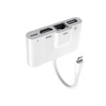 COTEetCI Lightning to 4in1 Lan RJ45 Network HDMI USB OTG Camera Charging Adapter - Image 2