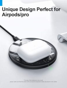 Gadgetoo Baseus Simple Magnetic 15W Wireless Charger For Iphone 12 Series – Transparent