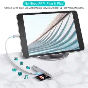 Gadgetoo Coteetci Lightning Otg Card Reader 6 In 1 Camera Adapter With Camera Memory Reader, Sd &Amp;Tf Card, Power Delivery
