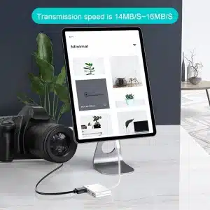 Gadgetoo Coteetci Lightning Otg Card Reader 6 In 1 Camera Adapter With Camera Memory Reader, Sd &Amp;Tf Card, Power Delivery