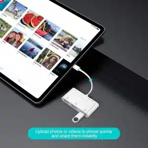 Gadgetoo Coteetci Lightning Otg Card Reader 6 In 1 Camera Adapter With Camera Memory Reader, Sd &Amp;Tf Card, Power Delivery