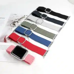 Gadgetoo Coteetci Elastic Nylon Braided Loop Adjustable Strap For Apple Watch 42/44/45Mm