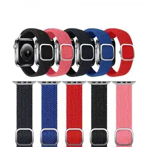 Gadgetoo Coteetci Elastic Nylon Braided Loop Adjustable Strap For Apple Watch 42/44/45Mm