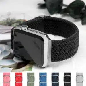 Gadgetoo Coteetci Elastic Nylon Braided Loop Adjustable Strap For Apple Watch 42/44/45Mm