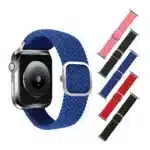COTEetCI Elastic Nylon Braided Loop Adjustable Strap for Apple Watch 42/44/45mm