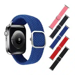 Gadgetoo Coteetci Elastic Nylon Braided Loop Adjustable Strap For Apple Watch 42/44/45Mm