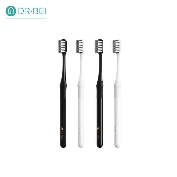 Dr Bei 4pcs Bamboo Joint Bass Toothbrush With 4 Travel Storage Boxes