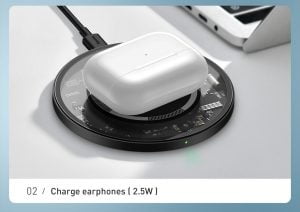 Gadgetoo Baseus Simple Magnetic 15W Wireless Charger For Iphone 12 Series – Transparent