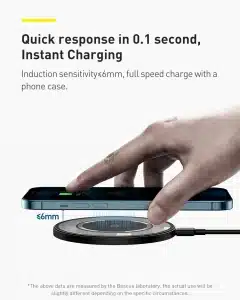 Gadgetoo Baseus Simple Magnetic 15W Wireless Charger For Iphone 12 Series – Transparent
