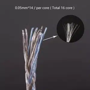 Gadgetoo Kbear 16 Core Earphone Upgraded Silver Plated Copper Cable