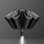 Automatic Umbrella With LED Flashlight Reflective Stripe - Image 3
