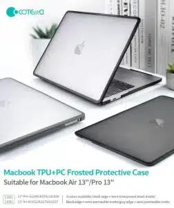 Gadgetoo Coteetci Pc Frosted Case Tpu Frame Protection For 2020 Macbook Pro 13 A2289/A2251/A2338