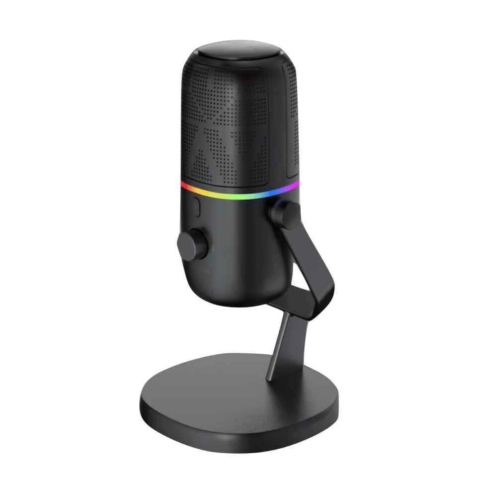 HAYLOU GX1 Microphone for Streaming Game Recording RGB Light 25mm Condenser Microphone Cardioid Microphone for Computer Mobile
