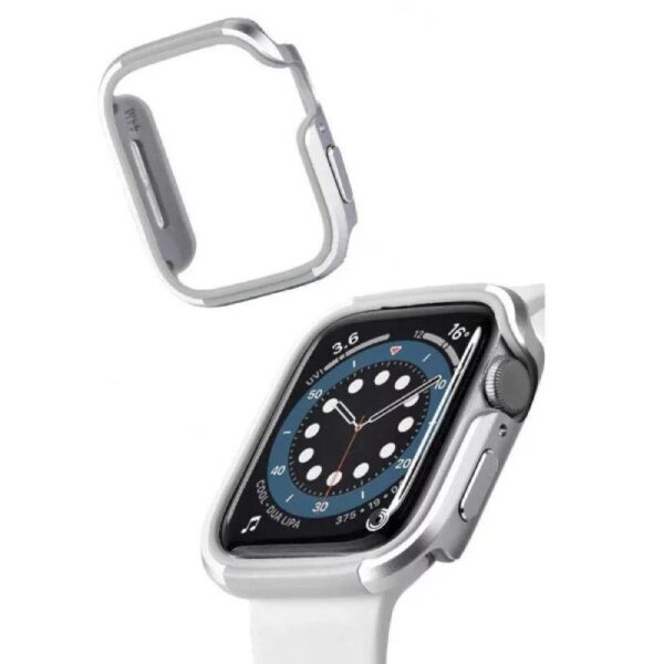 Coteetci Aluminum Alloy & TPU Bumper Case for Apple Watch 41MM 44MM 45MM