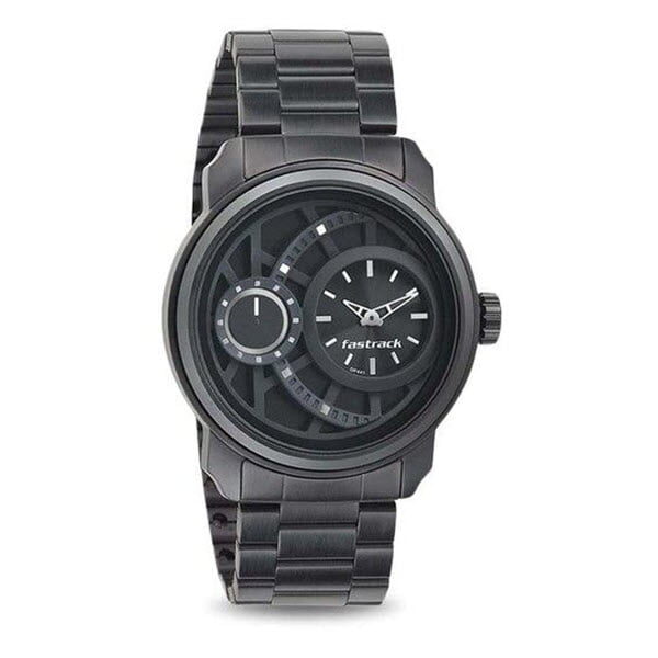 Fastrack NN3147KM01 Analog Black Dial Stainless Steel Men’s Watch