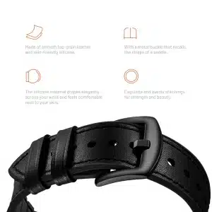 Gadgetoo Coteetci Leather X Silicone Watchband For Apple Watch 42/44Mm