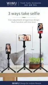Gadgetoo Wiwu Tgs-301 Tripod Gimbal Bluetooth Selfie Stick