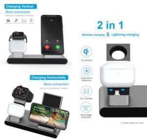 Gadgetoo Wiwu 18W Power Air 3 In 1 Wireless Charger For Iphone Iwatch Airpods